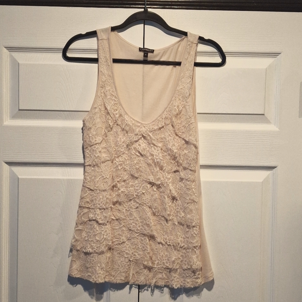 Express Lace Sleeveless Top